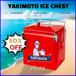 Yakimoto High Quality Metal Ice Box Cooler 14Qt, Factory Direct and Fast Shipping