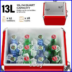 Yakimoto High Quality Metal Ice Box Cooler 14Qt, Factory Direct and Fast Shipping