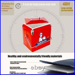 Yakimoto High Quality Metal Ice Box Cooler 14Qt, Factory Direct and Fast Shipping