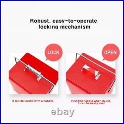 Yakimoto Ice Chest 13L Metal Cooler Box Red, For Hiking Picnic Fishing BBQ Party