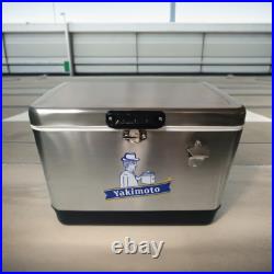 Yakimoto Ice Chest, Silver Cooler, with Bottle Opener, 51L 54Qt, for Camping, RV, BBQ Yakimoto Ice Chest, Silver Cooler, with Bottle Opener, 51L 54Qt, for Camping, RV, BBQ