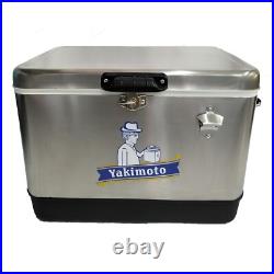 Yakimoto Ice Chest, Silver Cooler, with Bottle Opener, 51L 54Qt, for Camping, RV, BBQ Yakimoto Ice Chest, Silver Cooler, with Bottle Opener, 51L 54Qt, for Camping, RV, BBQ