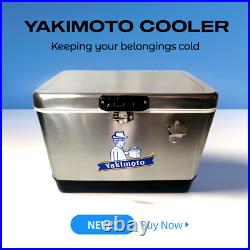 Yakimoto Ice Chest metal cooler with Bottle Opener, 51L 54Qt, vintage cooler