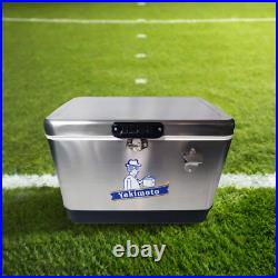 Yakimoto Large Hard stainless steel Cooler Ice Chest, For contests, Camping, Party