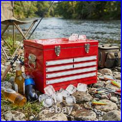 Yakimoto Metal Cooler Box 21Qt Fishing Boating Lake Trip Heavy Duty Insulated