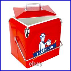 Yakimoto Metal Picnic Ice Chest, Portable 14Qt Compact, Long-Lasting Ice Retention
