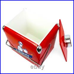 Yakimoto Metal Picnic Ice Chest, Portable 14Qt Compact, Long-Lasting Ice Retention