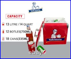Yakimoto Outdoor metal Legacy Cooler with Bottle Opener 14Qt, for Beers, Picnic