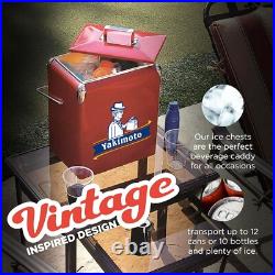 Yakimoto Personalized Metal Ice Box, 14Qt Ice Chest, a must-have for summer fun