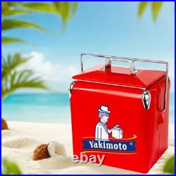 Yakimoto Portable 14 Qt Beer & Beverages Ice Box Cooler for Summer Seaside