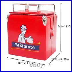 Yakimoto Portable 14Qt Soda Food Insulated Cooler Box for Summer Beach Trips