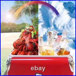 Yakimoto Red Vintage Picnic Cooler 14Qt, Keeps Lunch Fresh & Chilled All Day