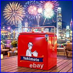 Yakimoto Retro 14Qt Cooler Patio Bar Ice Storage Cocktail Entertaining Host Gift