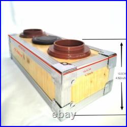 Yakimoto Retro ice chest cooler, With wireless charging, Wood and metal, portable