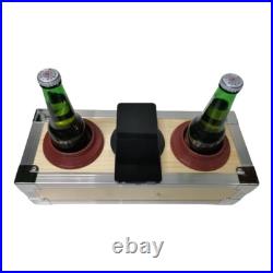 Yakimoto Retro ice chest cooler, With wireless charging, Wood and metal, portable