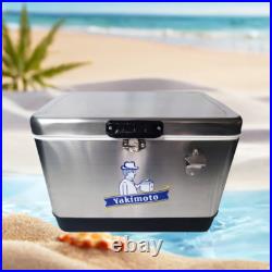 Yakimoto Stainless Steel Beach waterproofing Cooler, Portable Ice Chest