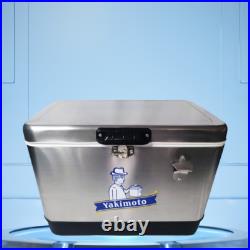 Yakimoto Stainless Steel Cooer with Bottle Opener, 54Qt for Boat Beach RV Fishing