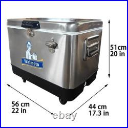 Yakimoto Stainless Steel Portable Cooler Box, 54Qt, The perfect vacation choice