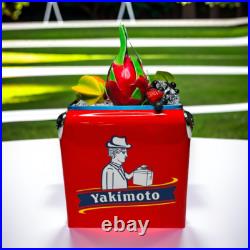 Yakimoto Unique Style Metal Cooler, 14Qt Red Hard Ice Chest
