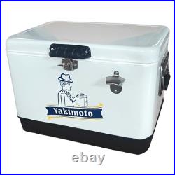 Yakimoto Vintage 54-Quart Metal Ice Box Cooler, Food&Beverage Ice Retention