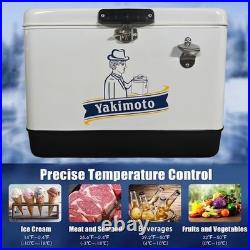 Yakimoto Vintage 54-Quart Metal Ice Box Cooler, Food&Beverage Ice Retention