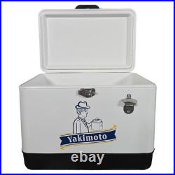 Yakimoto Vintage 54-Quart Metal Ice Box Cooler, Food&Beverage Ice Retention