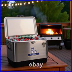 Yakimoto Vintage Cooler Box 54Qt Insulated Portable Party Box for Garden BBQ