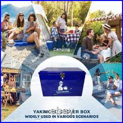 Yakimoto Vintage Metal Ice Chest Cooler, 15L& 20L capacity, rare Reflex Blue