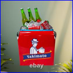 Yakimoto Vintage Style Metal Cooler, Brand New Ice Chest Beer-Factory Outlet