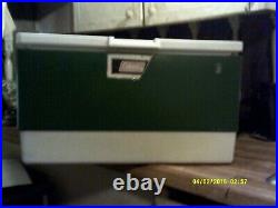 Year 1972 coleman large ice cooler metal=plastic 13 TL= 13WD= 22 LONG