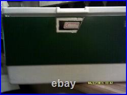 Year 1972 coleman large ice cooler metal=plastic 13 TL= 13WD= 22 LONG