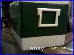 Year 1972 coleman large ice cooler metal=plastic 13 TL= 13WD= 22 LONG