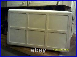 Year 1972 coleman large ice cooler metal=plastic 13 TL= 13WD= 22 LONG