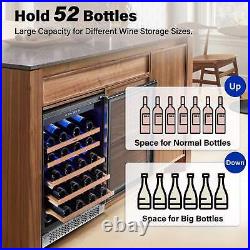 Yeego 24 Wine Refrigerator Cooler Fridge 52 Bottles Wine Fridge Freestanding