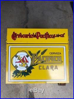 Yellow Metal Pacifico Clara Cerveza Beer Patina Cooler/keg Vintage