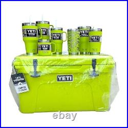 Yeti Combo Pack Tundra 45 Cooler In Chartreuse Rare (discontinued Color)