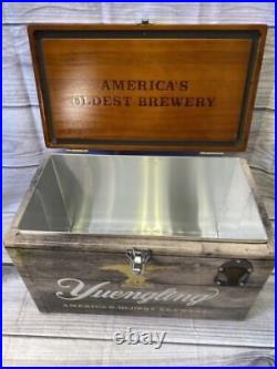 Yuengling Lager Metal Ice Chest Cooler Wood Stainless 18x1011